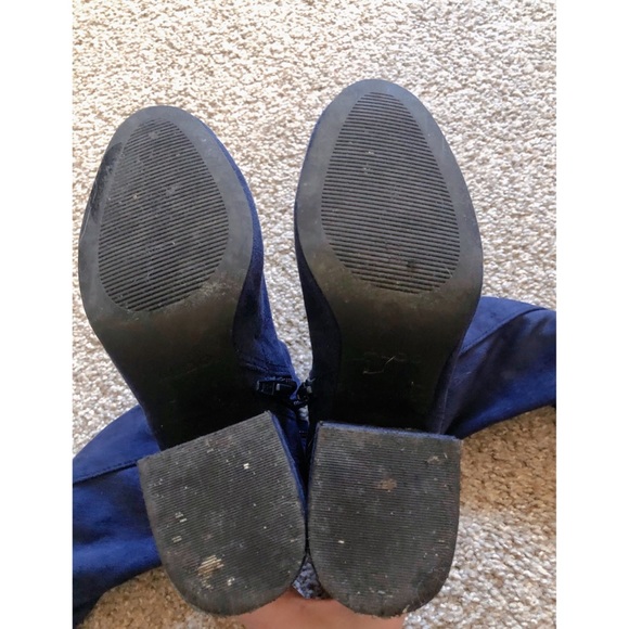 Aldo Blue Velour Knee High Boots Size 5 - Picture 3 of 3